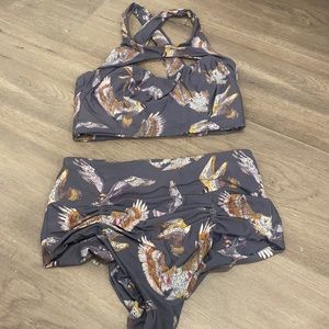 Boys + arrows hawk bikini top is med bottom is small